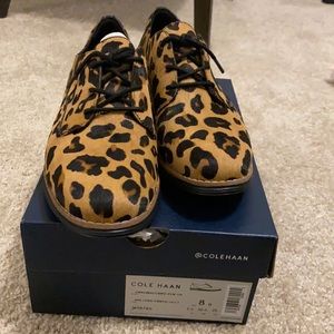 Brand new Cole Haan Oxfords Leopard Print